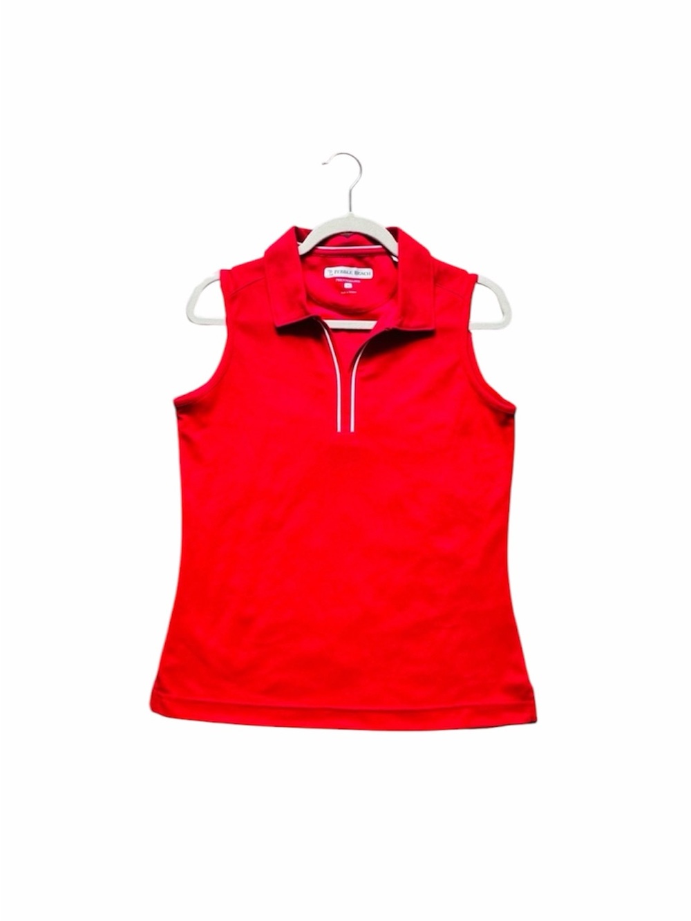 Pebble Beach Warm Red Golf Top